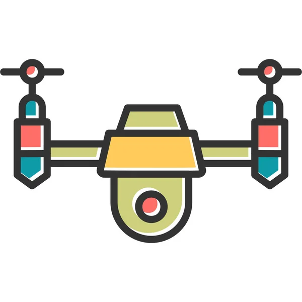 Drohnen Symbol Vektorillustration Einfaches Design — Stockvektor