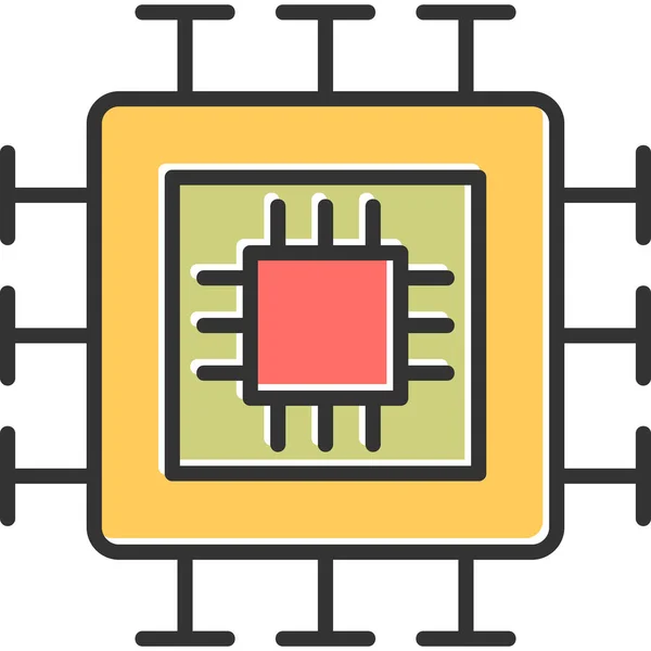 Obrázek Vektoru Ikony Čipu — Stockový vektor