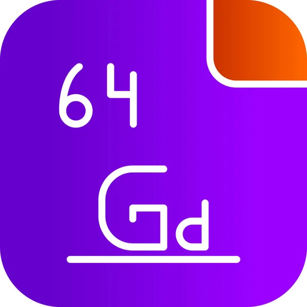 Grafische Illustration Von Gadolinium Periodensystem Von Mendeleev — Stockvektor