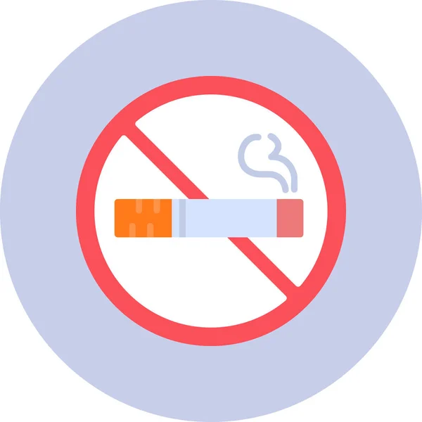 Keine Raucher Ikone Isoliert Auf Abstraktem Hintergrund — Stockvektor