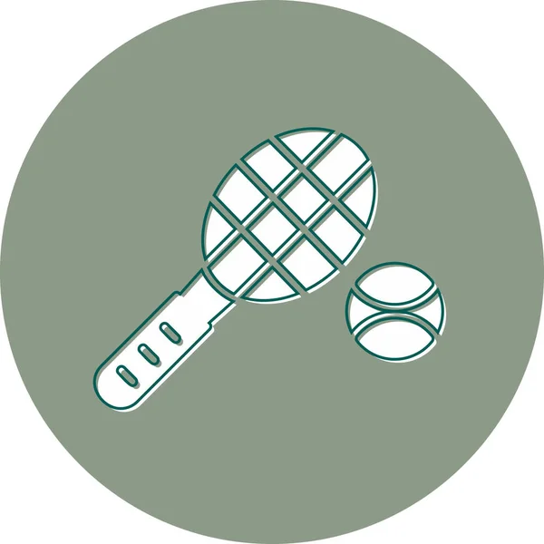 テニスラケットアイコンベクトルイラスト — ストックベクタ