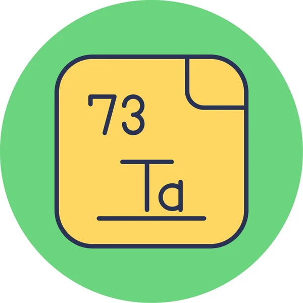 Tantalum Chemisch Element Mendeleev Periodiek Pictogram — Stockvector