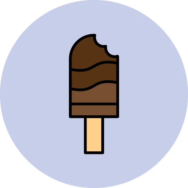 Helado Diseño Plano — Vector de stock