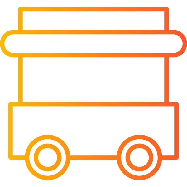 Chariot Alimentaire Icône Web Illustration Simple — Image vectorielle