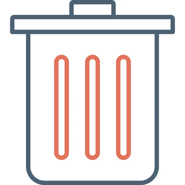 Ilustracja Wektorowa Ikony Kosza Śmieci — Wektor stockowy
