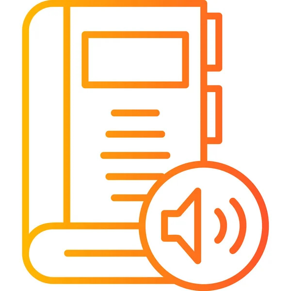 Audiobook Icon Modern Design Illustration — Stock Vector