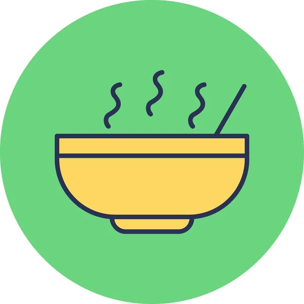 Sopa Caliente Icono Web Ilustración Simple — Archivo Imágenes Vectoriales