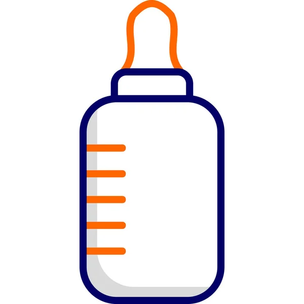 Baby Utfodring Flaska Grafisk Illustration — Stock vektor