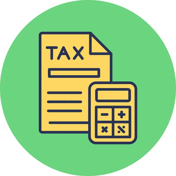 Tax Calculation Icon Vector Illustration — 스톡 벡터