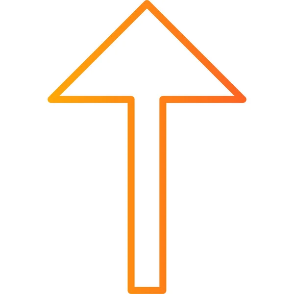 Flecha Que Muestra Dirección Web Icono Simple — Vector de stock