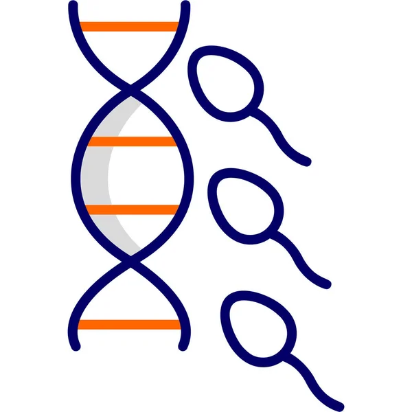 Vetor Ícone Molécula Dna Sinal Linha Fina Ilustração Símbolo Contorno — Vetor de Stock