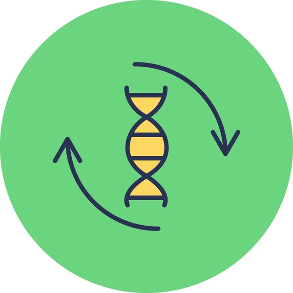 Генетична Структура Днк Веб Значок — стоковий вектор