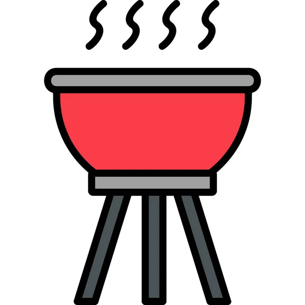 Barbecue Icône Web Illustration Simple — Image vectorielle