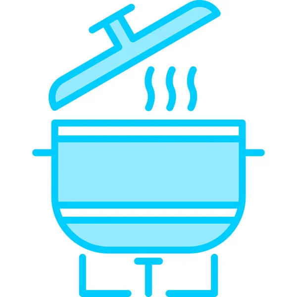 Essen Kochen Web Icon Vektor Illustration — Stockvektor