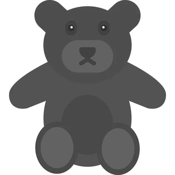 Osito Peluche Icono Vector Ilustración — Archivo Imágenes Vectoriales