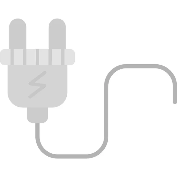Plug Icono Web Ilustración Simple — Vector de stock