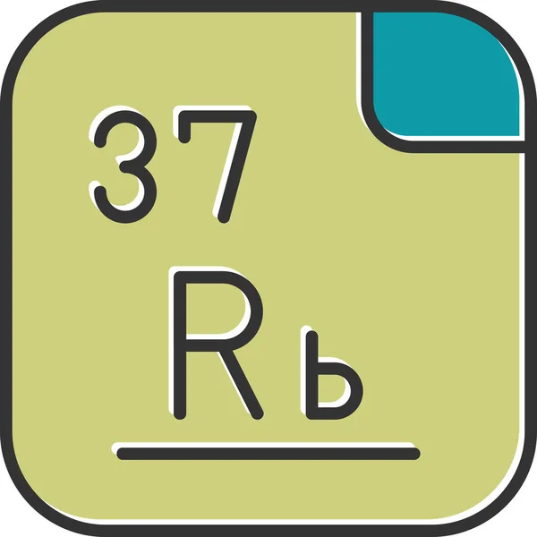 Rubidio Tabla Periódica Mendeleev — Vector de stock