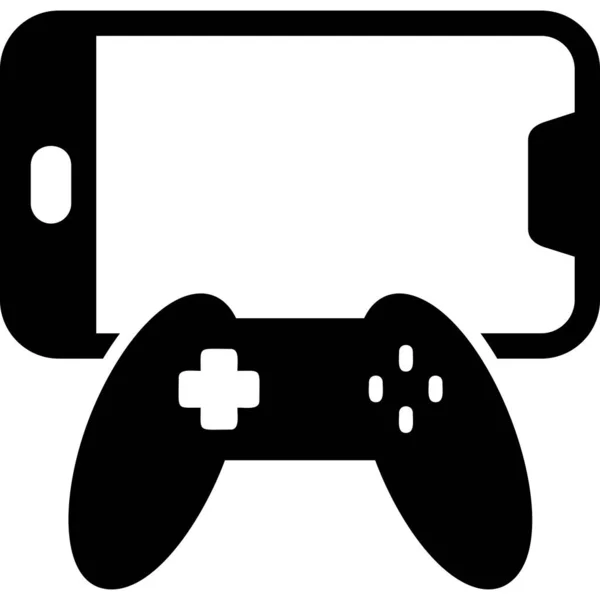 Παιχνίδι Joystick Και Κινητό Ψηφιακή Απεικόνιση Της Συσκευής Smartphone — Διανυσματικό Αρχείο