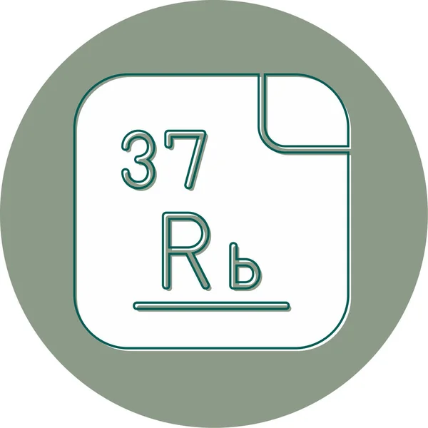 Rubidium Tavola Periodica Mendeleev — Vettoriale Stock