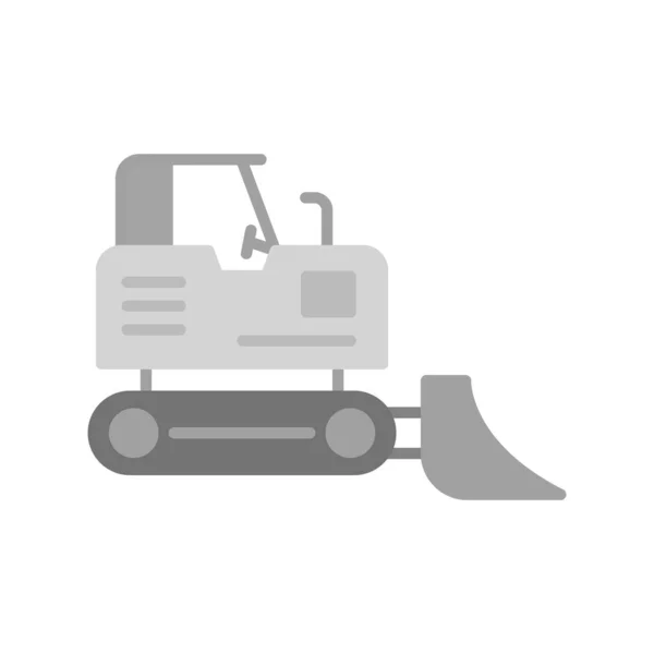 Buldozer Modern Simgesinin Vektör Çizimi — Stok Vektör