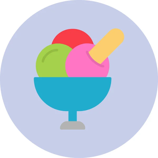 Helado Diseño Plano — Vector de stock