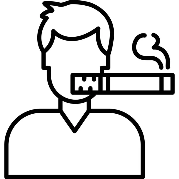 Smoking Web Icon Simple Design — Stock Vector