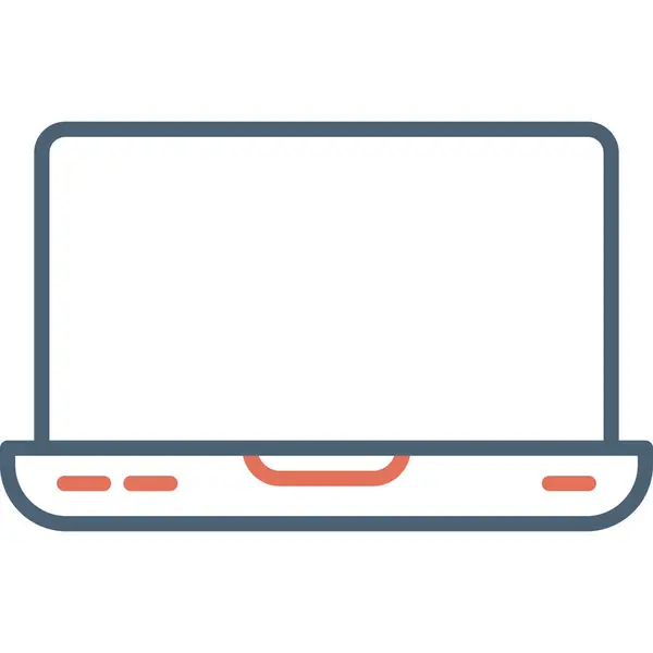 Laptop Ícone Web Ilustração Simples — Vetor de Stock