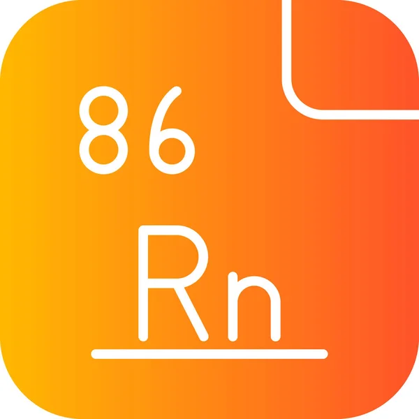 Radon Chemical Element Web Simple Illustration — Stock Vector