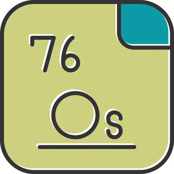 Osmium Chemical Element Mendeleev Periodensystem Symbol — Stockvektor