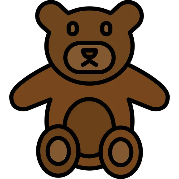 Teddybär Symbol Vektorillustration — Stockvektor