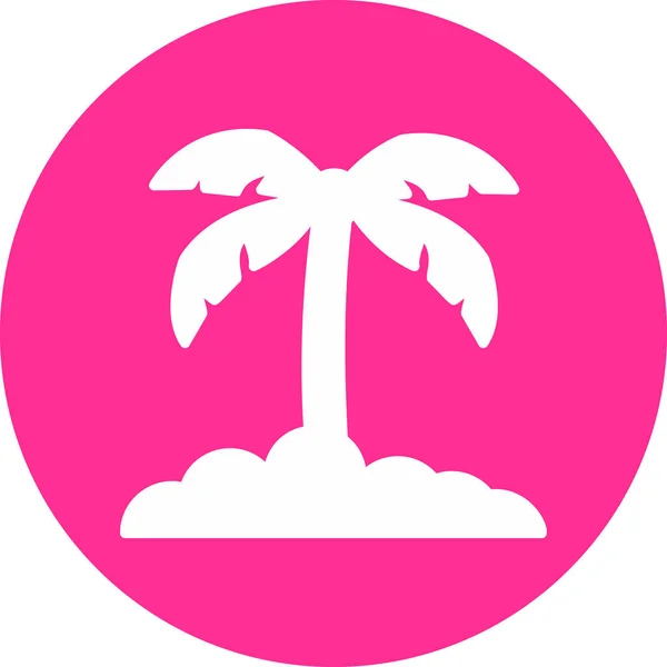 棕榈树图标 网络插图 — 图库矢量图片