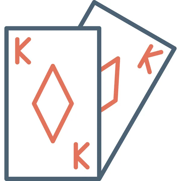 Kartenspiel Web Symbol Einfache Illustration — Stockvektor
