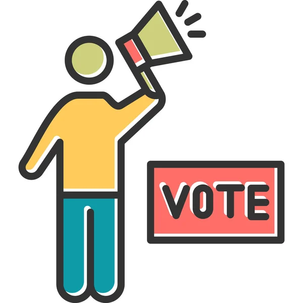 Ψηφοφορία Web Εικονίδιο Απλή Απεικόνιση — Διανυσματικό Αρχείο