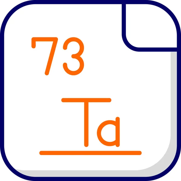 Elemento Químico Tántalo Mendeleev Icono Tabla Periódica — Vector de stock