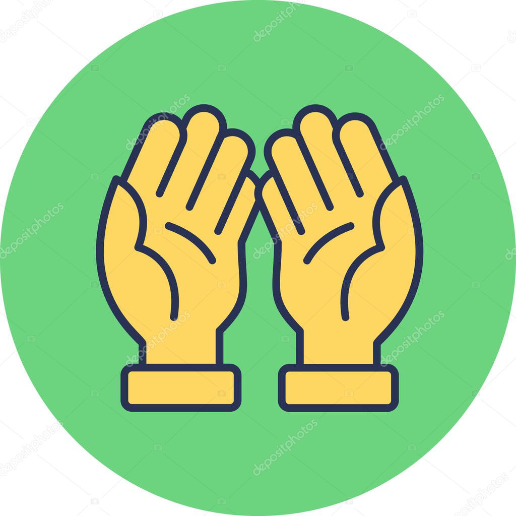 Vector illustration of hand icon