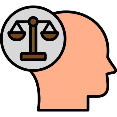 Adalet. Web simgesi basit illüstrasyon