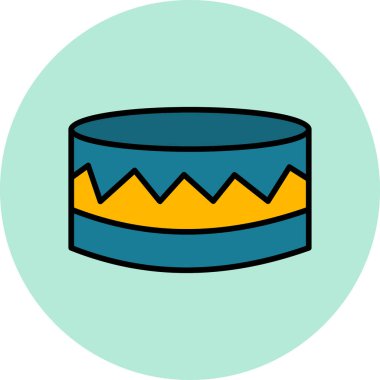 Tek pasta simge vektör çizim