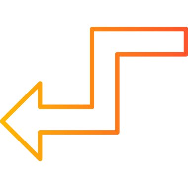 ok aşağı vektör simgesi. biçim, doğrusal renkli düz çizim, beyaz arkaplan.