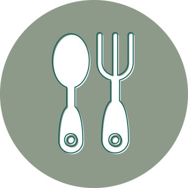 Bebek çatal bıçak takımı. Web simgesi basit tasarım 