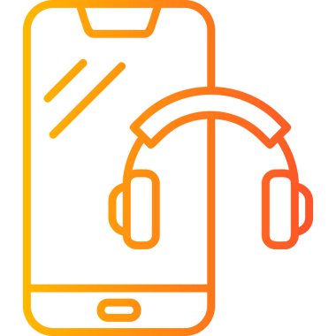 Kulaklık. Web simgesi basit illüstrasyon