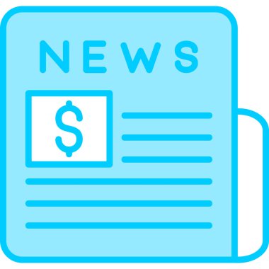 Haberler. Web simgesi basit illüstrasyon