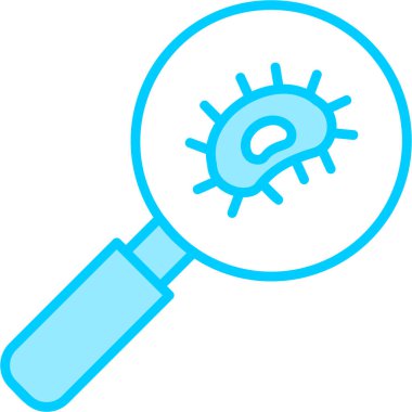 Düz simgeli büyüteç, araştırma konsepti 