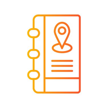 Adres defteri simgesi Vektör illüstrasyonu