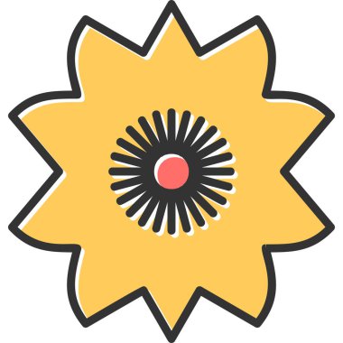 Çiçek. Web simgesi basit illüstrasyon