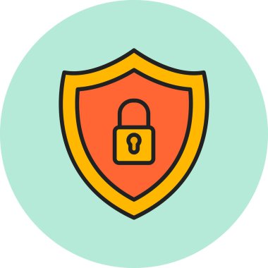 Güvenlik sisteminin vektör çizimi