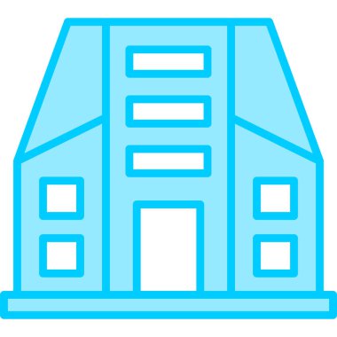 Bina. Web simgesi basit illüstrasyon