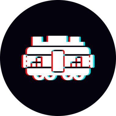 Bir tren simgesinin vektör illüstrasyonu