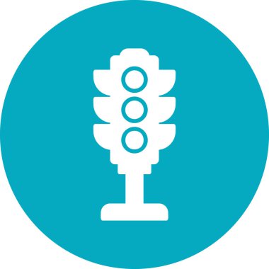 Trafik ışığı simgesi, vektör illüstrasyonu