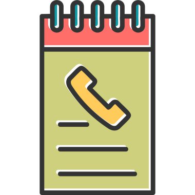 Not defteri web simgesi, vektör çizim