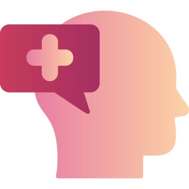 Olumlu düşünme modern simgesi, vektör illüstrasyonu 